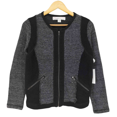 Curio New York ノーカラー ジップアップニットジャケット import レディース