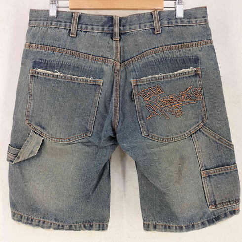 Styled by team Message 刺繍デザイン ペインターデニムショーツ street メンズ L