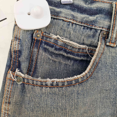 Styled by team Message 刺繍デザイン ペインターデニムショーツ street メンズ L