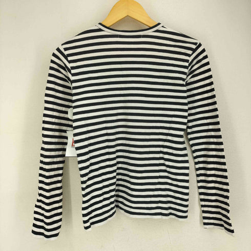 プレイコムデギャルソン PLAY COMME des GARCONS AD2013 ハート ワンポイント ロゴ ワッペン ボーダー カットソー レディース