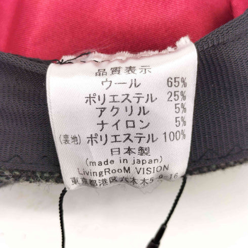 六舞宴 刺繍デザイン ウール混 キャスケット メンズ