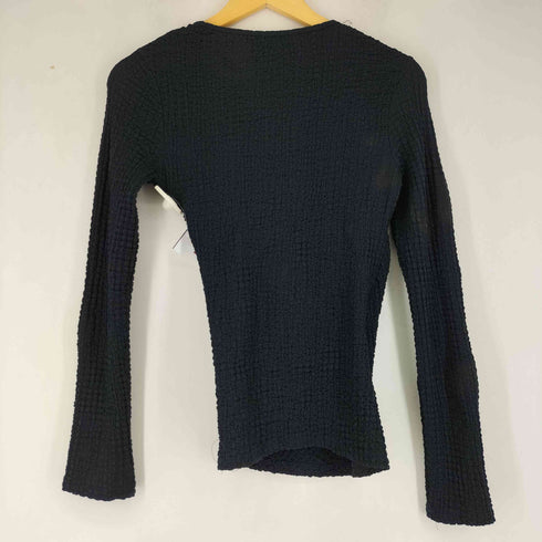 ザラ ZARA Top textura frunces negro レディース US M