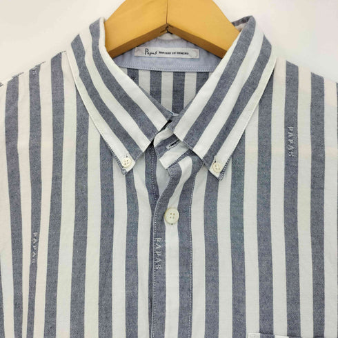 パパス papas ボタンダウン ストライプ S/S シャツ メンズ JPN:48