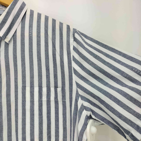 パパス papas ボタンダウン ストライプ S/S シャツ メンズ JPN:48