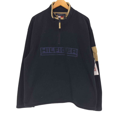 トミーヒルフィガー TOMMY HILFIGER ロゴ刺繍ハーフジップフリースジャケット メンズ XXL