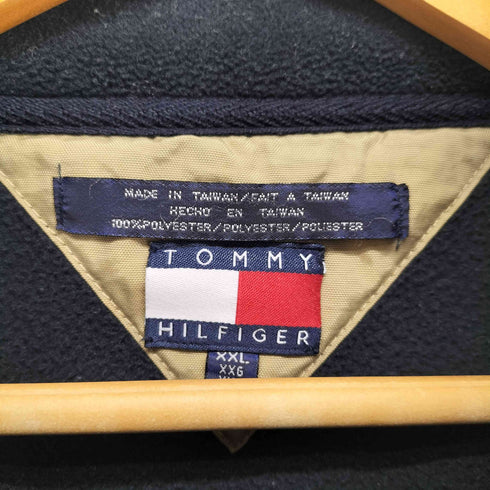 トミーヒルフィガー TOMMY HILFIGER ロゴ刺繍ハーフジップフリースジャケット メンズ XXL