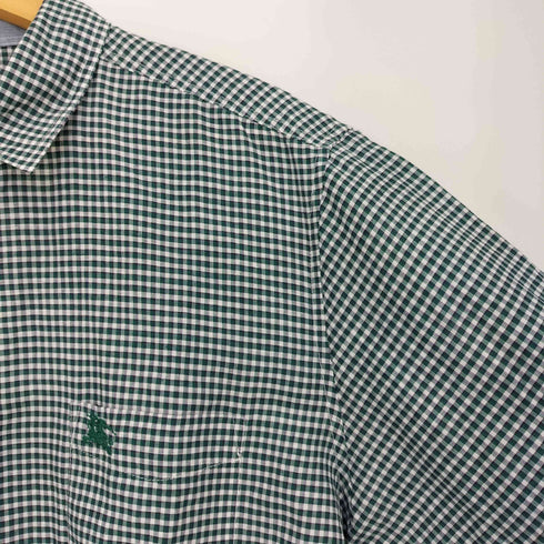 バーバリーロンドン BURBERRY LONDON ワンポイント刺繍 フロントポケット チェックシャツ メンズ import:L