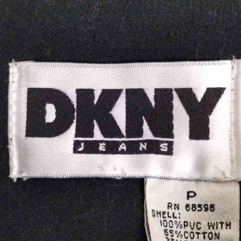ダナキャランニューヨークジーンズ DKNY JEANS PVC ダブルブレスト 襟コーズ ハーフコート メンズ P