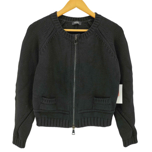 マックスアンドコー MAX&CO. ナイロンビスコース ジップカーディガン レディース L