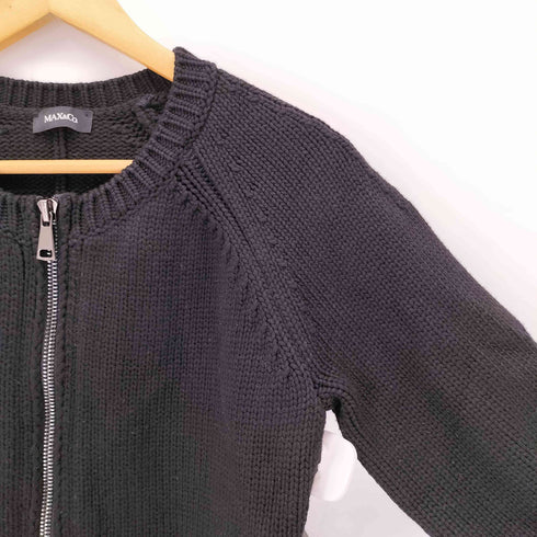 マックスアンドコー MAX&CO. ナイロンビスコース ジップカーディガン レディース L