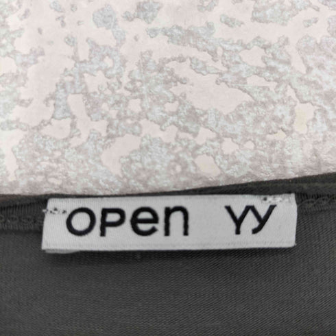 オープンワイワイ OPEN YY フックデザイン ヘンリーネック L/S Tシャツ Y2K レディース S