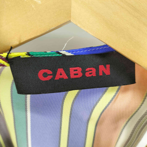 キャバン CABaN マルチストライプ ノースリーブワンピース レディース import:S