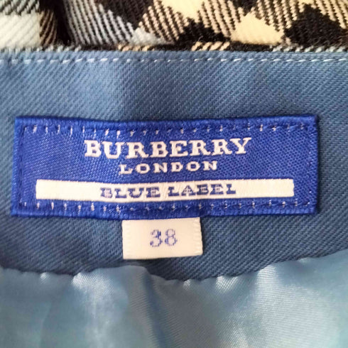 バーバリーブルーレーベル BURBERRY BLUE LABEL ウールノバチェックタイトスカート レディース JPN:38