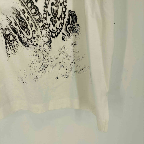 BRUNO PIATTELLI ラインストーン付き バラ プリント クルーネックTシャツ Y2K レディース