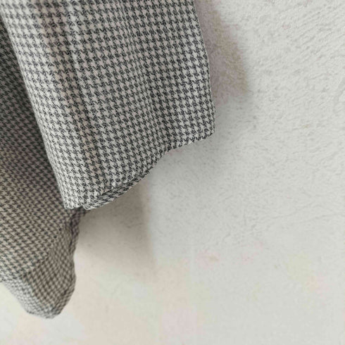 ヴァンヒューゼン VAN HEUSEN 襟芯 千鳥格子柄1ポケットシャツ メンズ 17 34/35