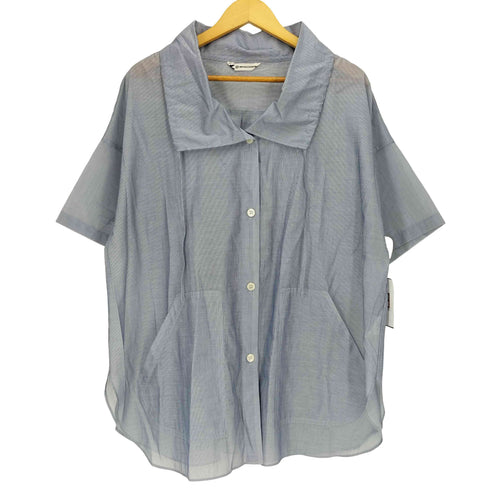 ヒロココシノ HIROKO KOSHINO 襟ドローストリング シアー S/S シャツ レディース JPN:11号
