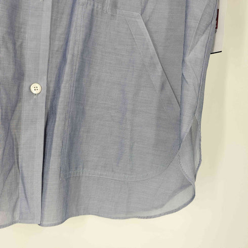ヒロココシノ HIROKO KOSHINO 襟ドローストリング シアー S/S シャツ レディース JPN:11号