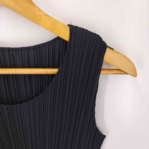 プリーツプリーズイッセイミヤケ PLEATS PLEASE ISSEY MIYAKE 07SS 変形 ランダムプリーツ ノースリーブ アシンメトリーワンピース レディース JPN:3