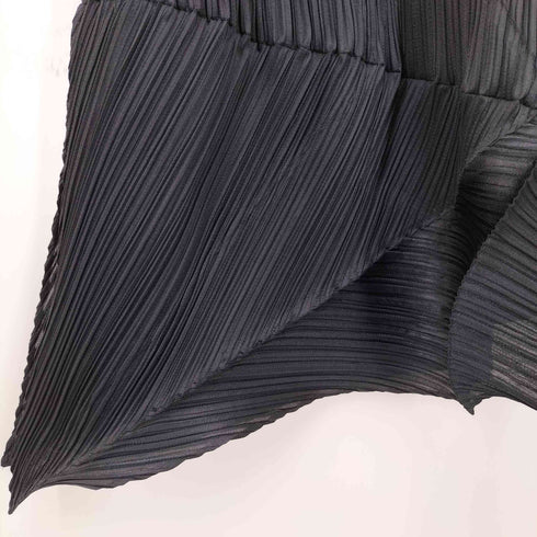 プリーツプリーズイッセイミヤケ PLEATS PLEASE ISSEY MIYAKE 07SS 変形 ランダムプリーツ ノースリーブ アシンメトリーワンピース レディース JPN:3