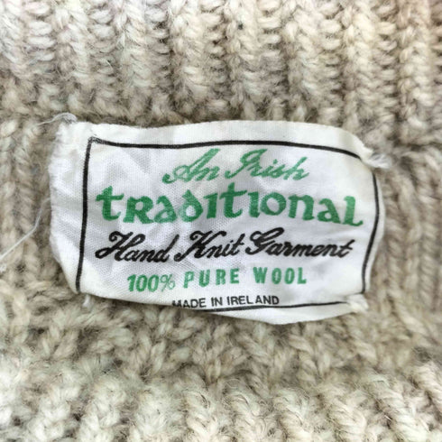 AN IRISH TRADITIONAL MADE IN IRELAND 80-90S ウール ケーブルニット メンズ