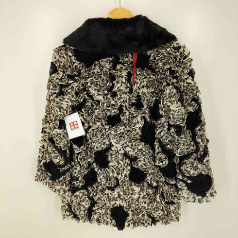 NOKO OHNO フラワーデザイン フェイクファー ハーフコート レディース JPN:40