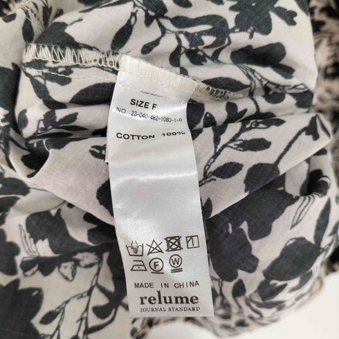 ジャーナルスタンダードレリューム JOURNAL STANDARD relume バイカラーフラワーウエストタックワンピース レディース FREE