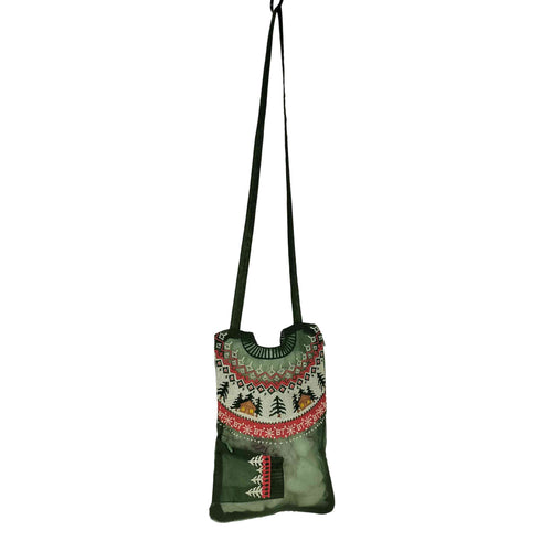 Brigitte Tanaka ミニポーチ Pochette Pull Vert Petit レディース