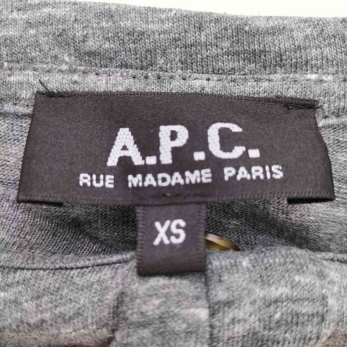 アーペーセー A.P.C. RUE MADAME PARIS コットンポリ ヘンリーネック Tシャツ メンズ JPN:XS