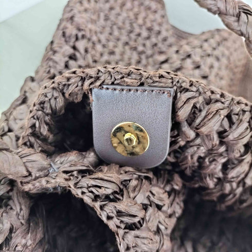 マンゴ MANGO Natural fibre maxi bag レディース