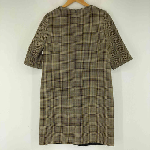 スリーワンフィリップリム 3.1 phillip lim S/S フロントポケット チェックウールワンピース レディース US:4