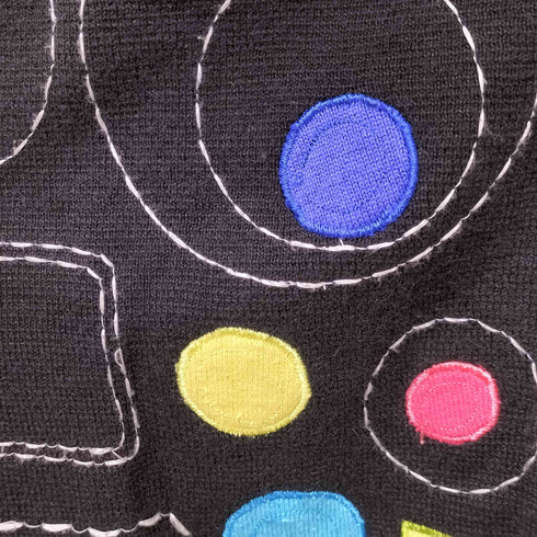 DESIGN OPTIONS BY PHILIP & JANE GORDON 総柄ワッペン 刺繍 マルチカラー レーヨン混 ジップカーディガン レディース import:S