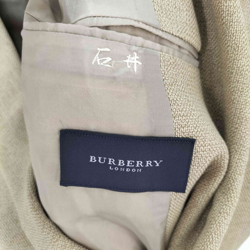 バーバリーロンドン BURBERRY LONDON ウールシルクリネン 2B シングルテーラードジャケット メンズ import:L