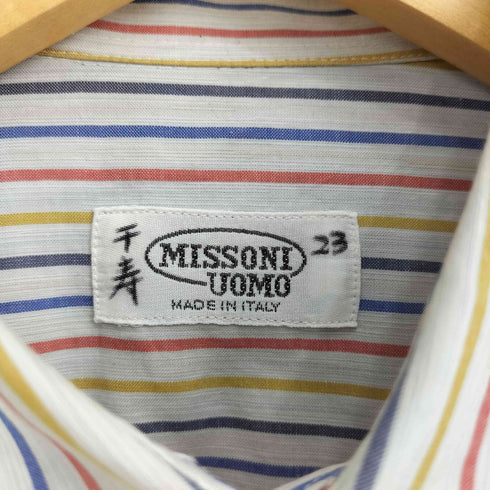 ミッソーニウオモ MISSONI UOMO イタリア製 ストライプ L/S シャツ メンズ