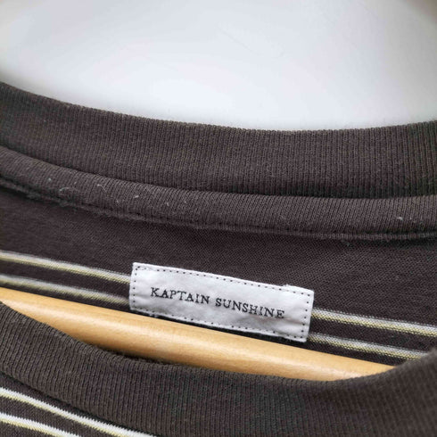 キャプテンサンシャイン KAPTAIN SUNSHINE 26SS Hard Twisted Stripe Jersey Half-sleeve Tee ハード ツイスト ストライプ ジャージー ハーフスリーブ ボーダー Tシャツ メンズ JPN:3