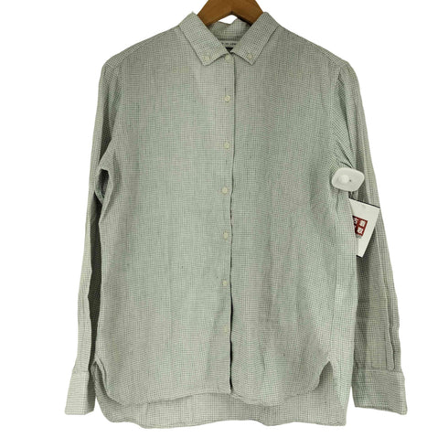 ユニクロアンドルメール UNIQLO AND LEMAIRE チェック柄 コットンリネン L/S BDシャツ レディース JPN:L
