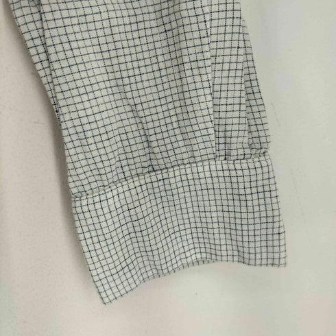 ユニクロアンドルメール UNIQLO AND LEMAIRE チェック柄 コットンリネン L/S BDシャツ レディース JPN:L