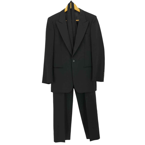 イヴサンローラン Yves Saint Laurent pour homme 3ピース ピークドラペルウールテーラードセットアップ メンズ C90-W74-T170