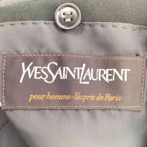 イヴサンローラン Yves Saint Laurent pour homme 3ピース ピークドラペルウールテーラードセットアップ メンズ C90-W74-T170