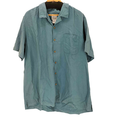 FIELD GEAR シルク混ポケット開襟 半袖シャツ メンズ XL