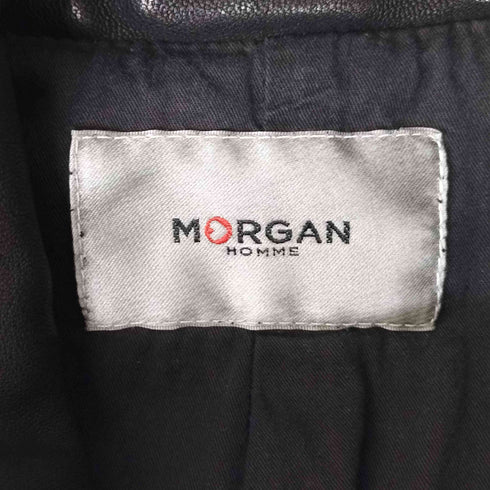 モルガンオム MORGAN HOMME ゴートレザー ハイネック レザージャケット Y2K メンズ AL