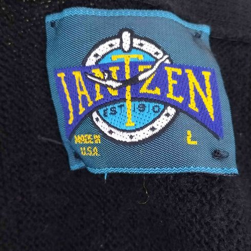 ジャンセン jantzen 90S USA製 アクリルカーディガン ブラック メンズ import:L