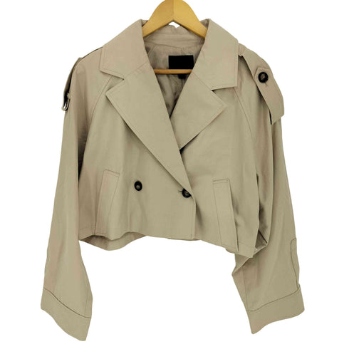 ザラ ZARA クロップド丈 ダブルブレスト テーラード ャケット レディース import:S