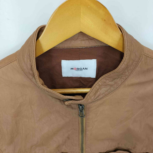 モルガンオム MORGAN HOMME ラムレザー シングルライダースジャケット メンズ L