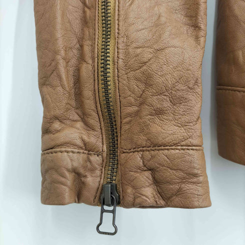 モルガンオム MORGAN HOMME ラムレザー シングルライダースジャケット メンズ L