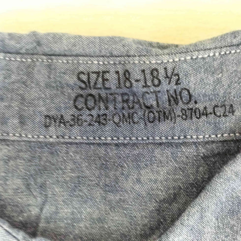 復刻 US NAVY シャンブレーシャツ マチ付き メンズ 18-181/2