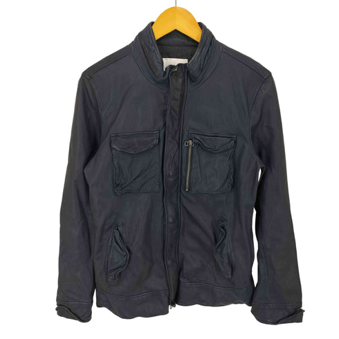 モルガンオム MORGAN HOMME ラムレザー シングルライダースジャケット メンズ L