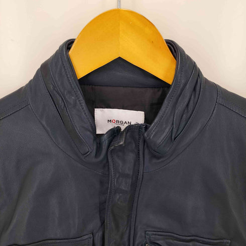 モルガンオム MORGAN HOMME ラムレザー シングルライダースジャケット メンズ L