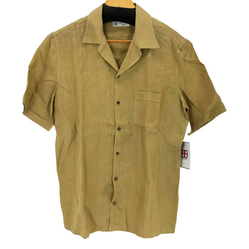 ランバンパリ LANVIN PARIS MADE IN ITALY リネン100% S/S開襟ボックスシャツ メンズ 41