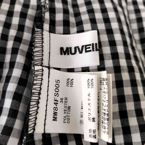 ミュベールワーク MUVEIL WORK チェックコンビチュールプリーツスカート レディース JPN:36