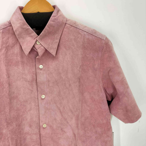 モッシモ MOSSIMO PIG LEATHER 豚革 レザーシャツ メンズ L